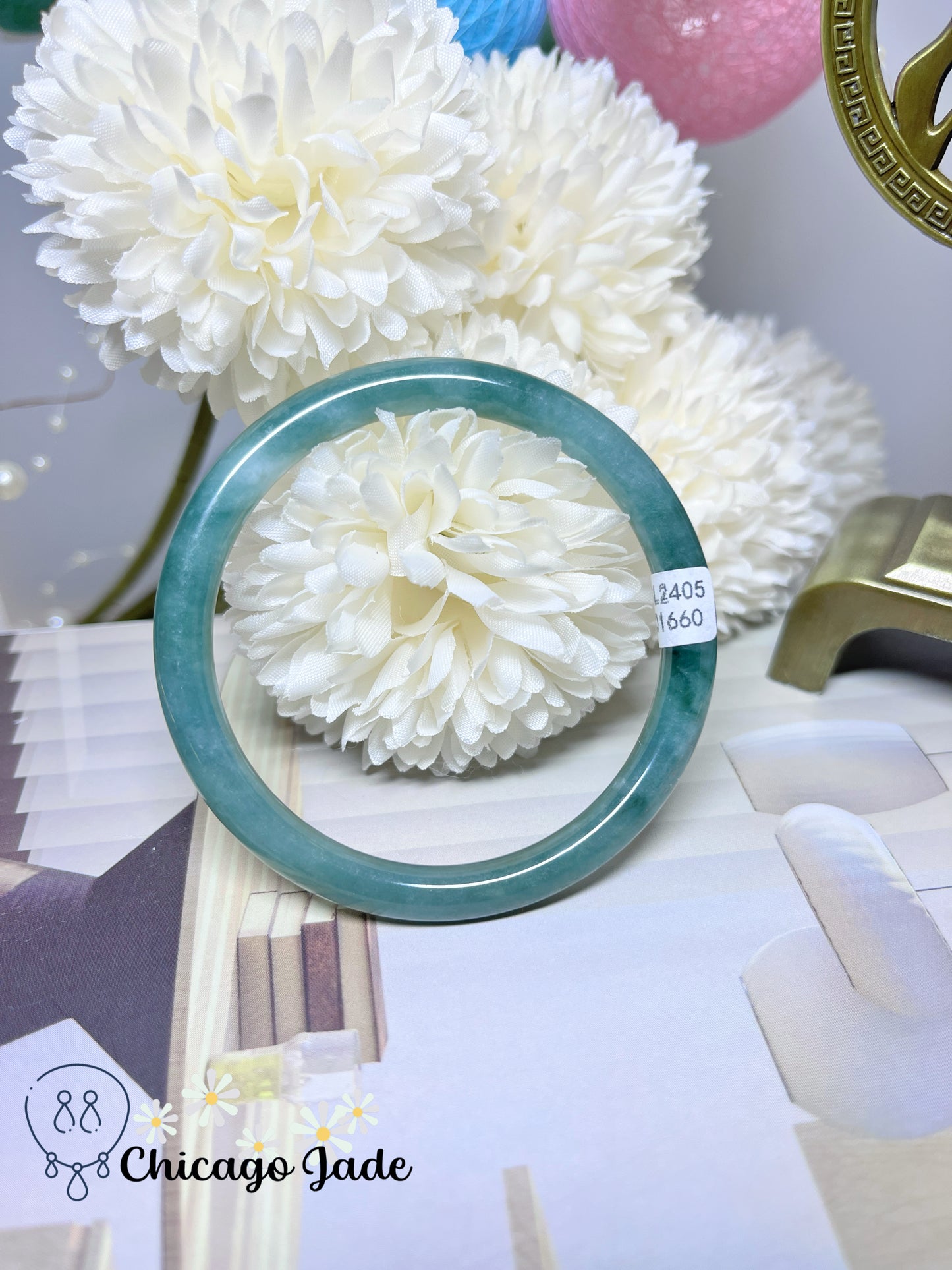 55.2mm Size M Round Full Green Natural Jadeite Jade Feicui Bangle Untreated Certified Burma