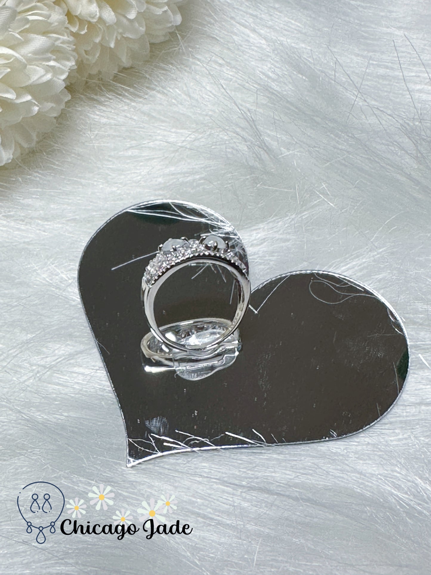 Translucent round jadeite jade feicui stone on S925 sterling silver setting adjustable ring natural untreated Certified Grade A Burma Gift Ready