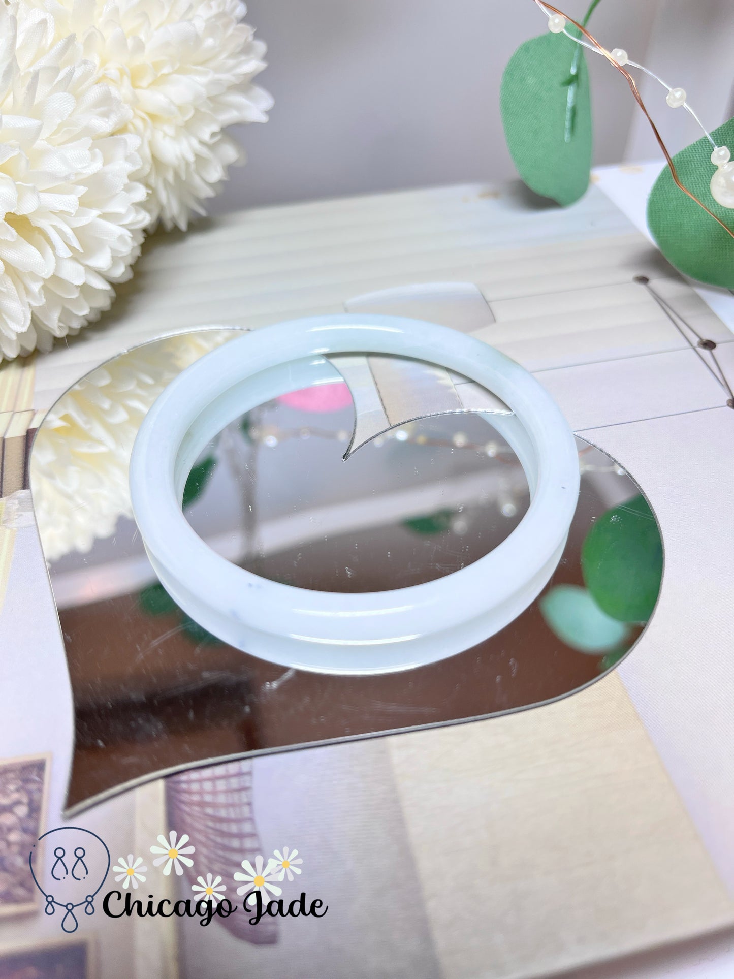 58.9mm Size L Blue Purple Natural Grade A Authentic Untreated Jadeite Jade Feicui Bangle