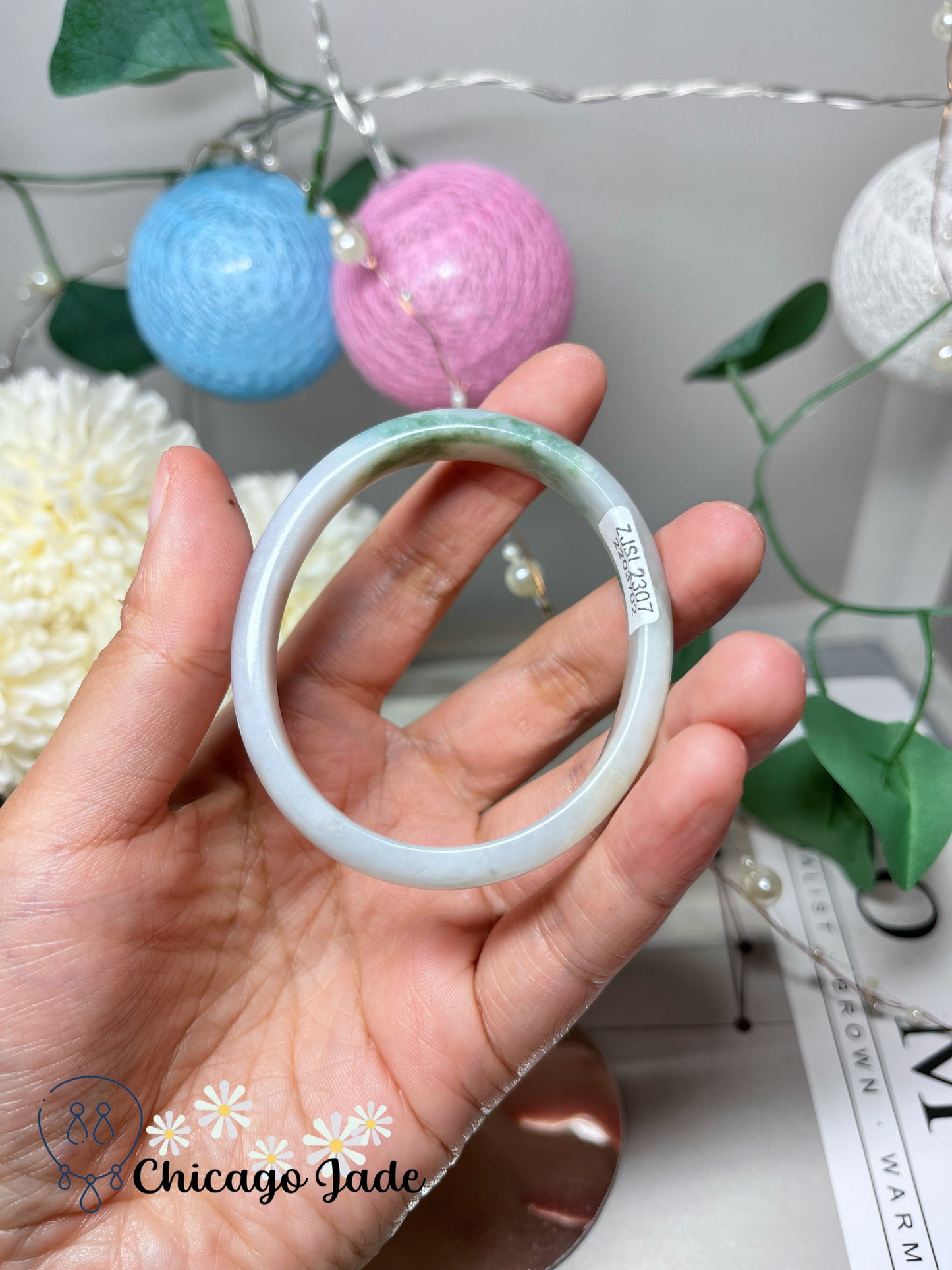 53.3mm Size XS Oval Shaped Multi-Color Natural Untreated Grade A Authentic Burma Jadeite Jade Feicui Bangle