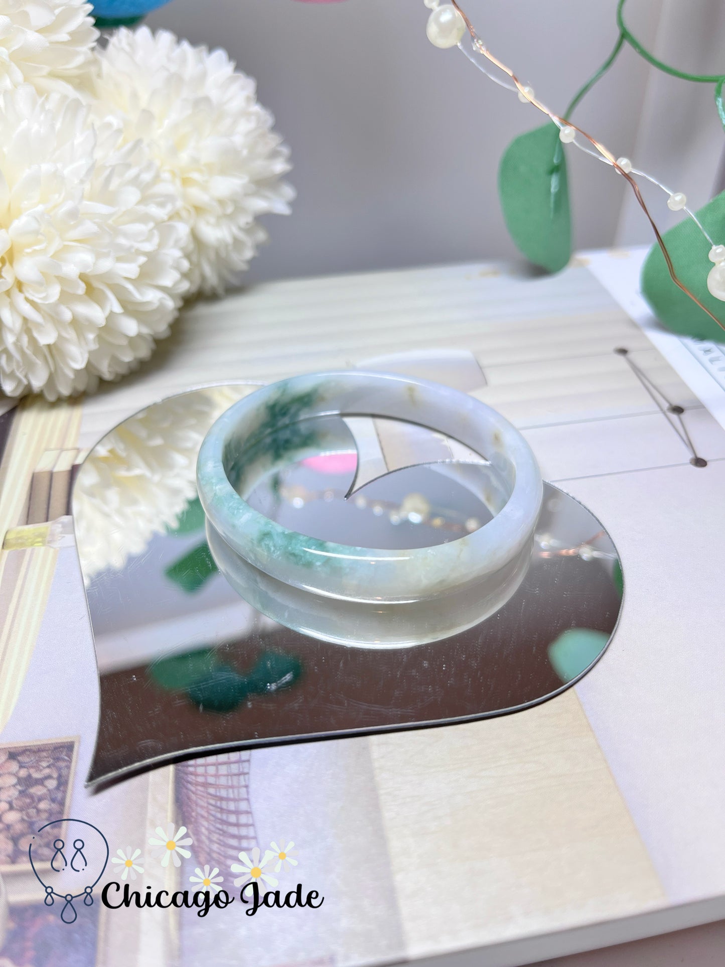 53.3mm Size XS Oval Shaped Multi-Color Natural Untreated Grade A Authentic Burma Jadeite Jade Feicui Bangle