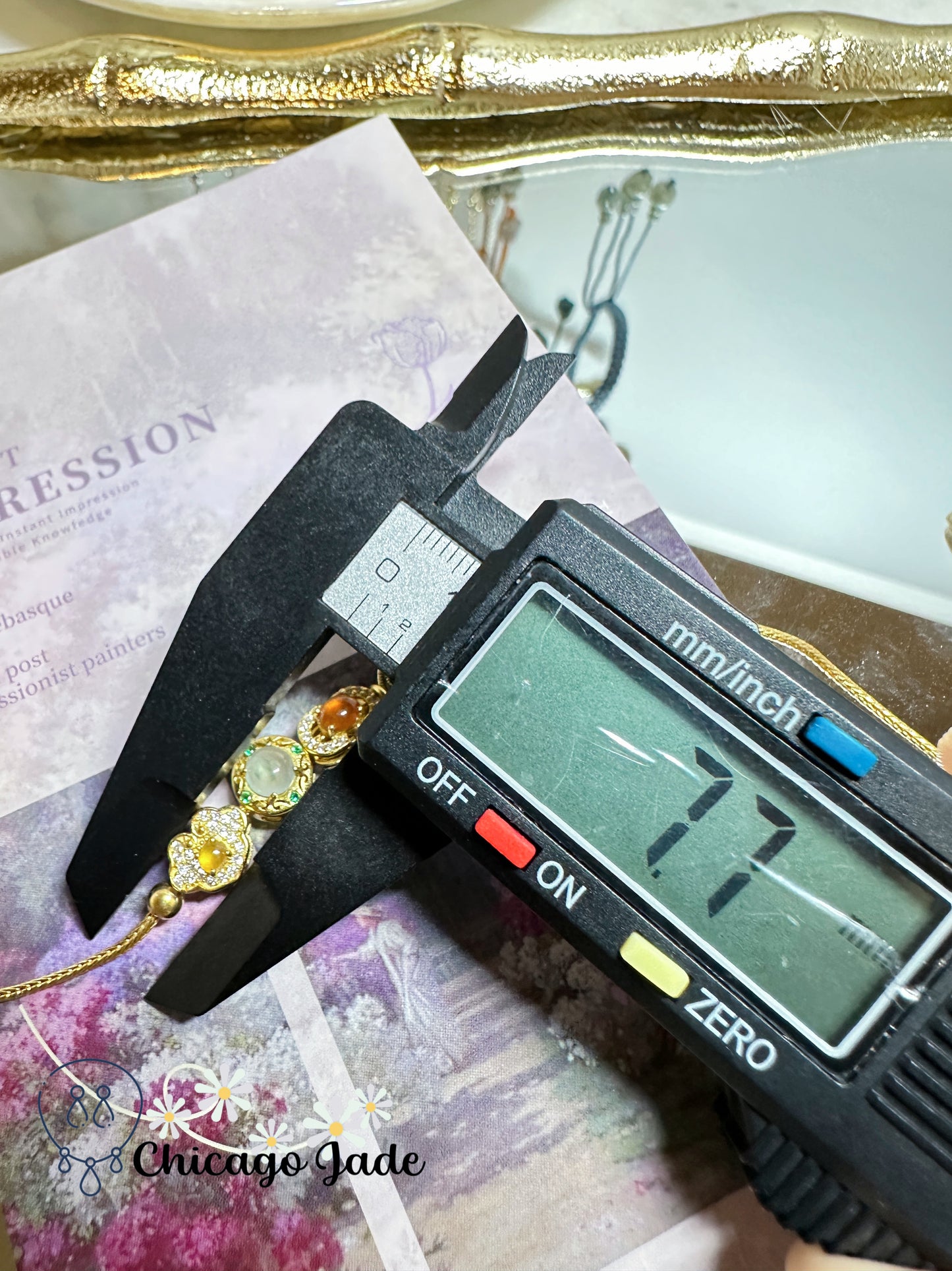 Luxury rainbow jadeite jade and zircon in sterling silver Classical Chinese symbols bracelet