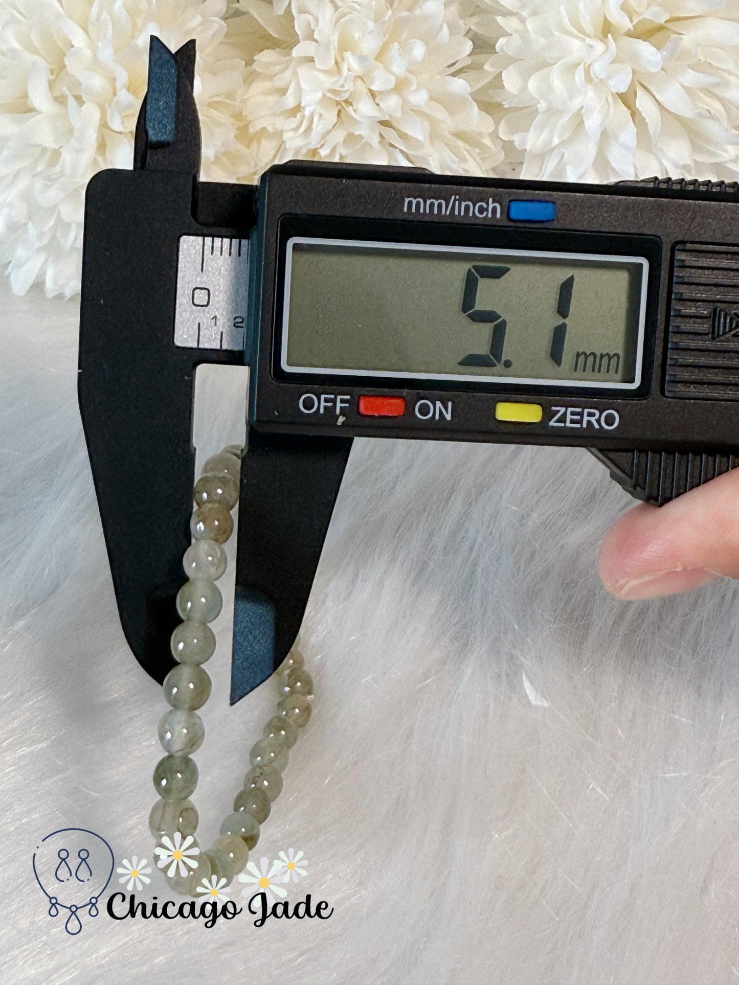 Icy Yellow Green Natural Grade A Authentic Untreated Burma Jadeite Jade Feicui Beaded Bracelet