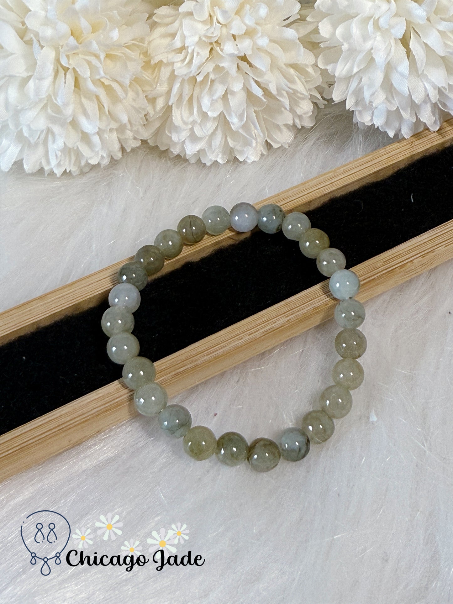 Multi-Color Green Yellow Natural Grade A Authentic Untreated Burma Jadeite Jade Feicui Beaded Bracelet Handmade Gift