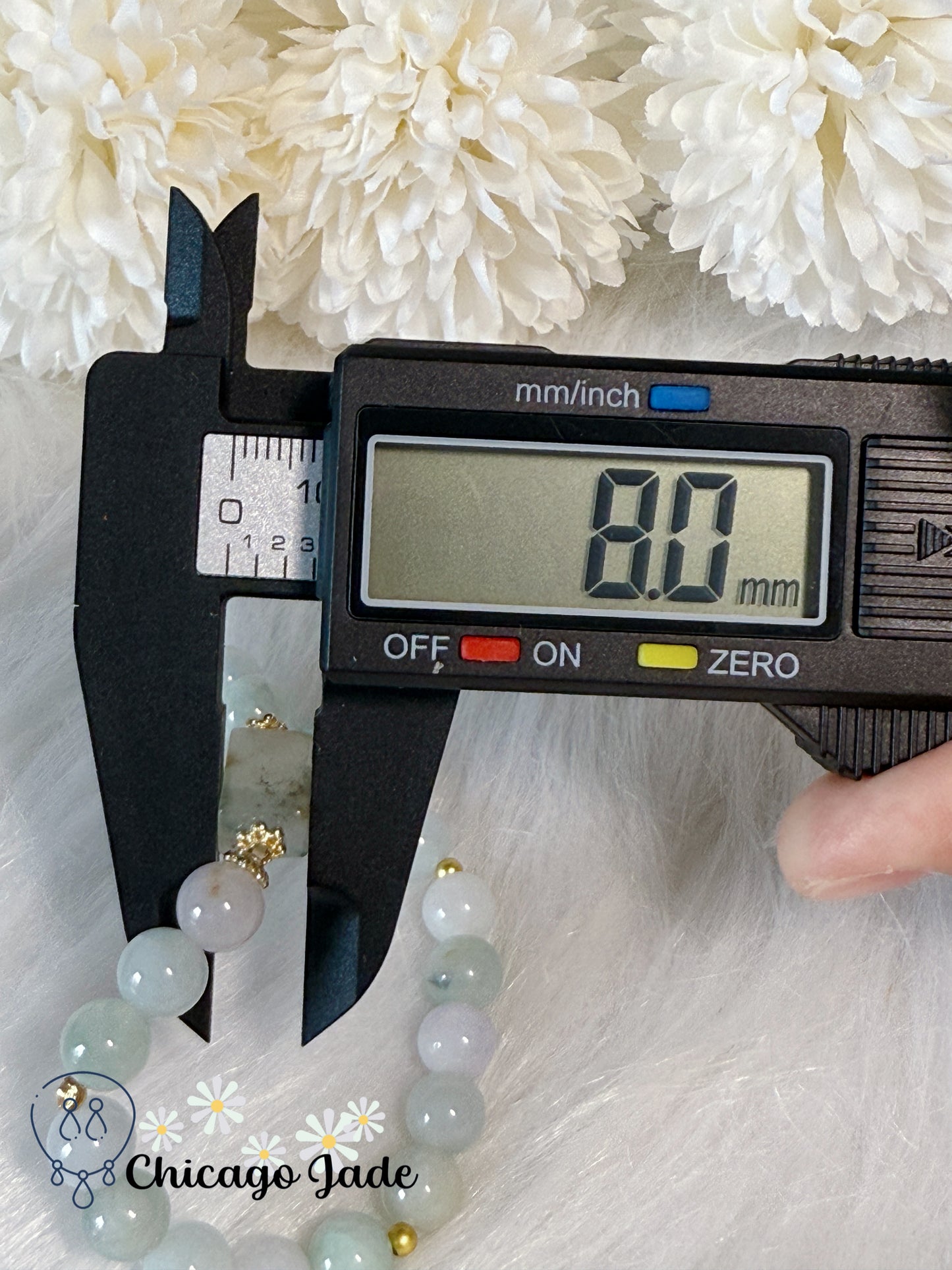 Romantic Blue White Natural Grade A Authentic Untreated Burma Jadeite Jade Feicui Beaded Bracelet Handmade Gift