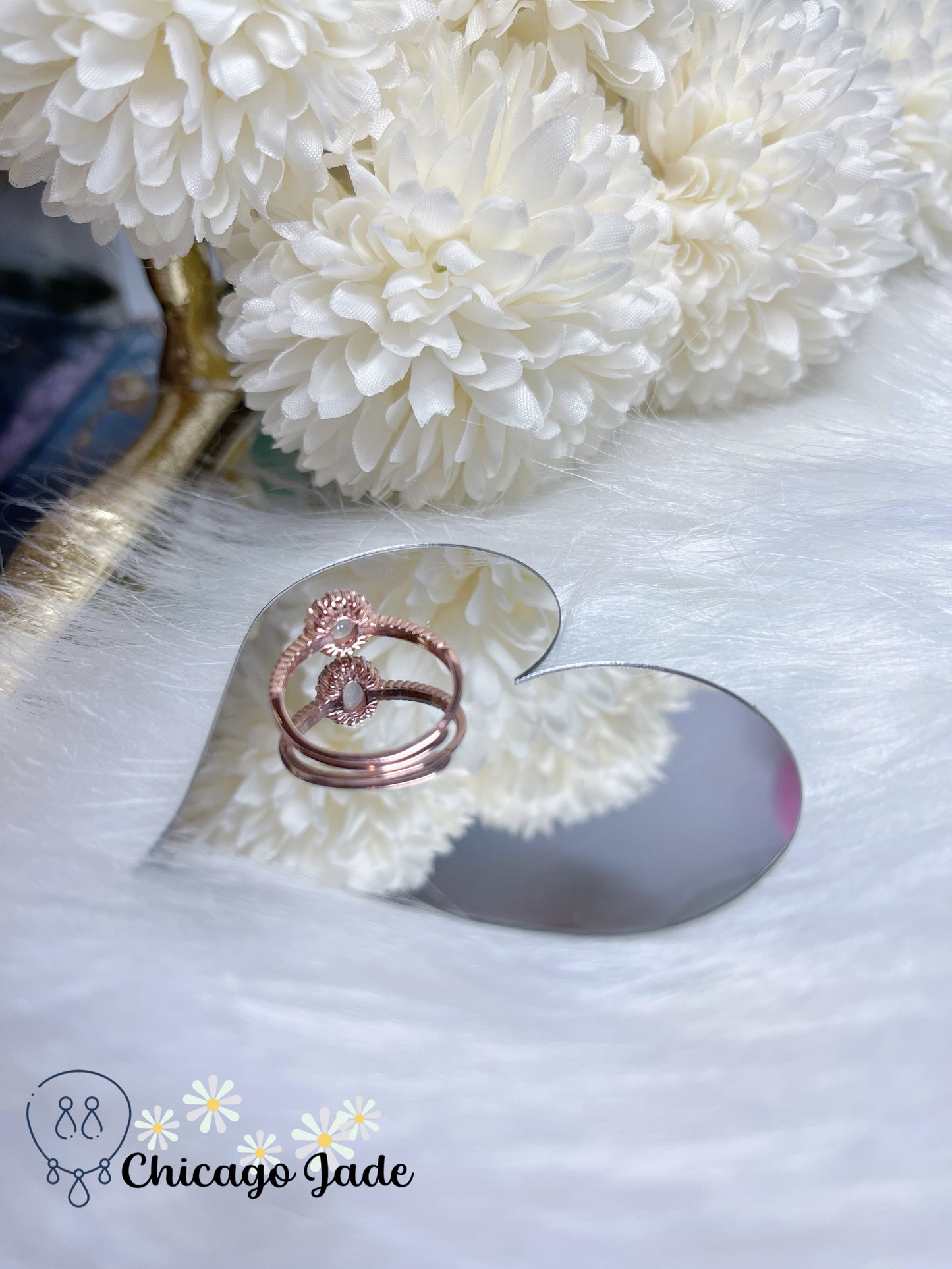 Dainty Icy Translucent Oval Jadeite Jade Feicui on Halo Design Sterling Silver Ring Adjustable Handmade Authentic Grade A Certified Burma Jade