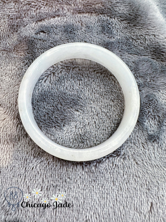 Faint Lavender Jadeite Smooth Bangle 53.9mm (Size S) - Chicago JadeanniversarybanglejadeChicago Jade